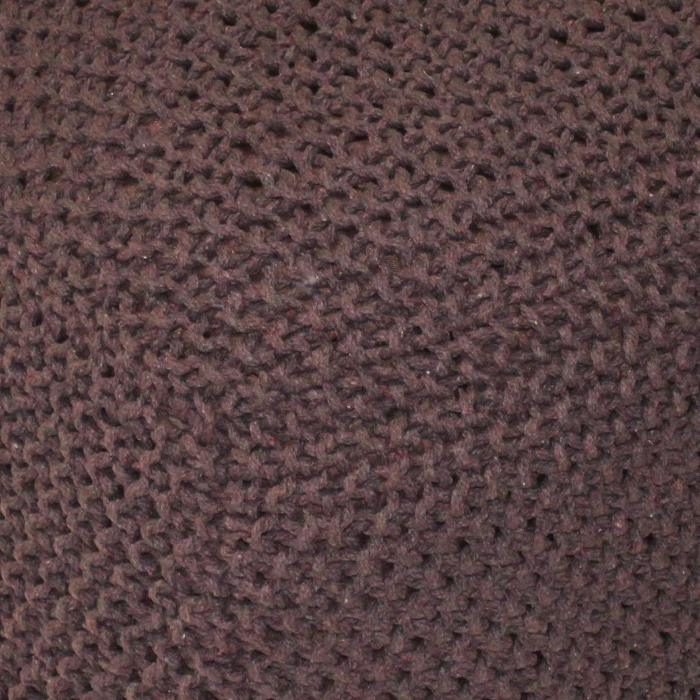 Semi Rounded Pouf, Cable Knitted, Perfect Seating