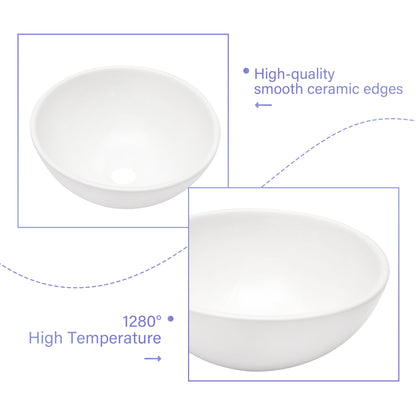 Modern Ceramic Circular Vessel Bathroom Sink