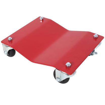 Heavy Duty Steel Vehicle Dollies With Brakes, 2500Lbs Capacity