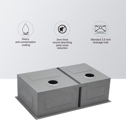 Modern Double Bowl Undermount Sink Design With 10" Deep Basins