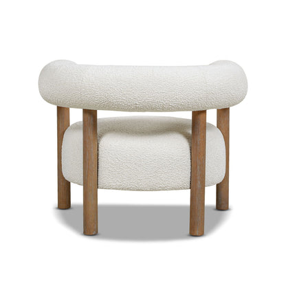 Fuji - Barrel Accent Arm Chair - Ivory White