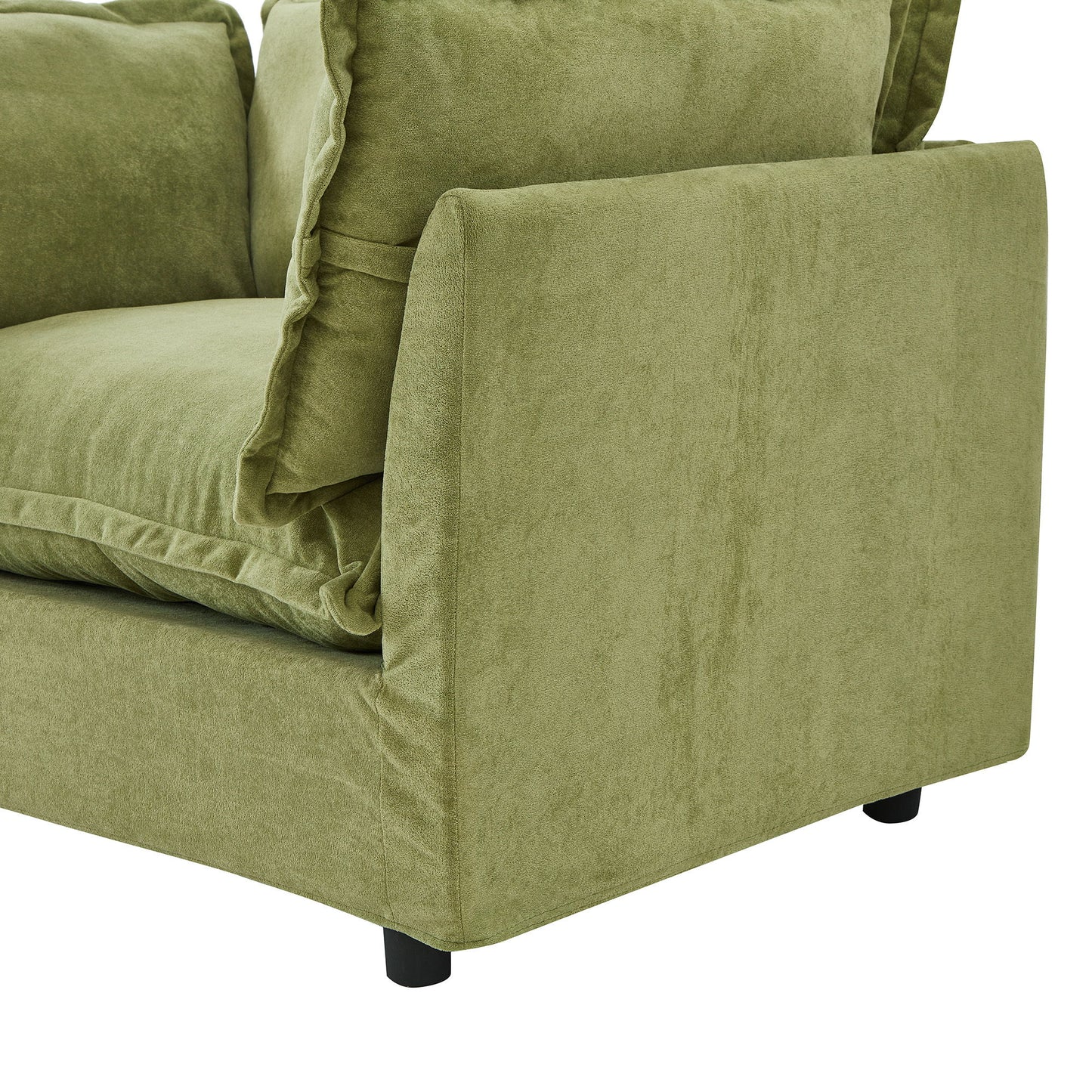 Modern Armchair Sofa With Movable Ottoman
