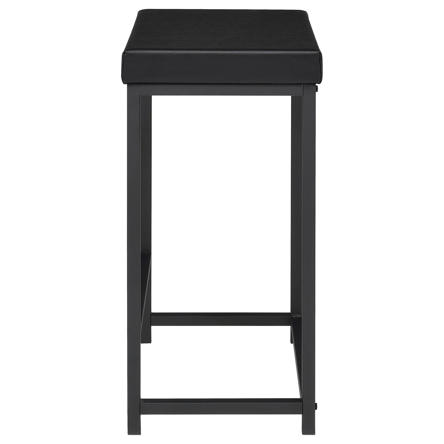 Klekner - 4 Piece Counter Height Table Set With Nesting Tables And Backless Stools - Charcoal