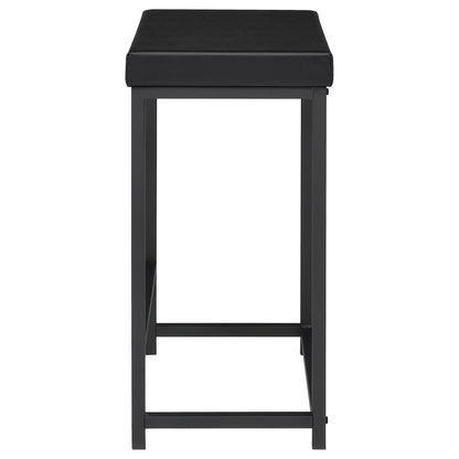 Klekner - 4 Piece Counter Height Table Set With Nesting Tables And Backless Stools - Charcoal