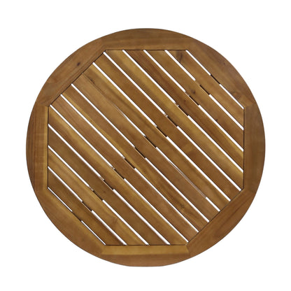 Stamford - Outdoor Bistro Table Acacia Wood X - Base - Teak