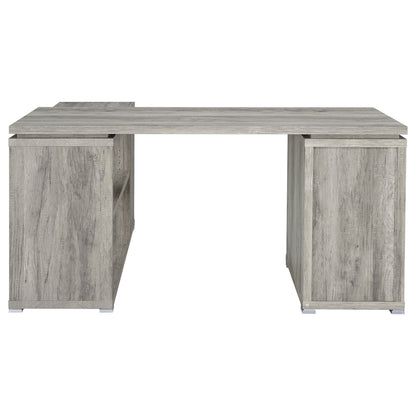 Tona - L-Shape Computer Desk With 3 Drawers And 5 Shelves