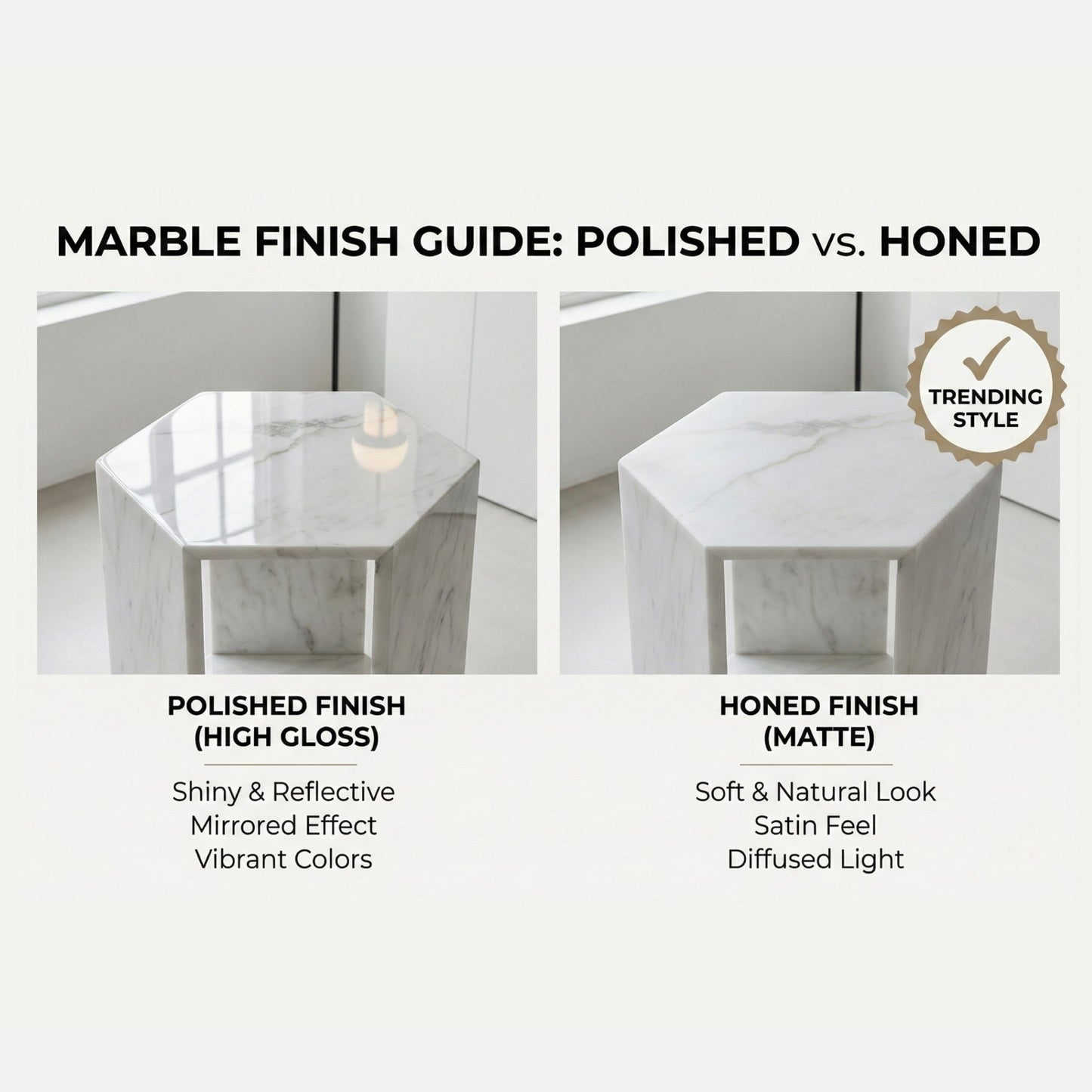 Modern Minimalist Hexagon Side Table