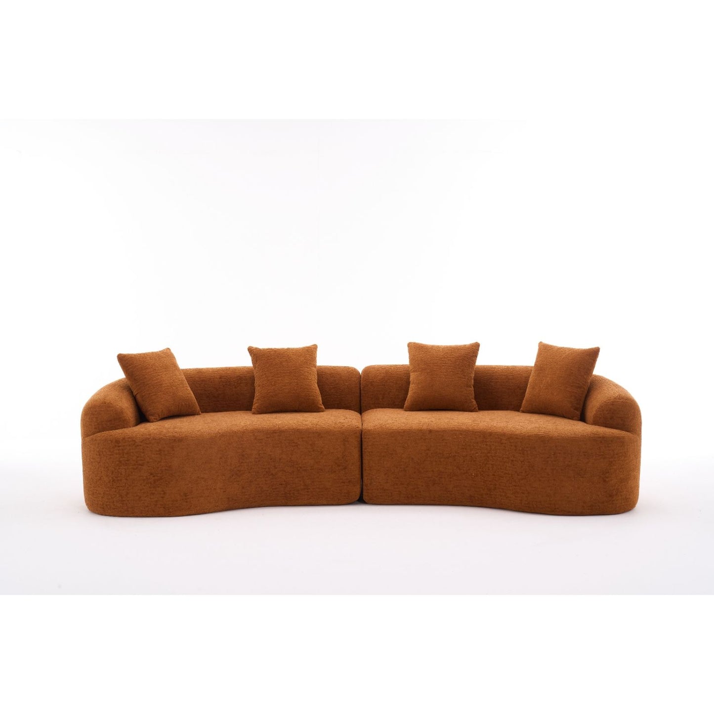 4 Seater Sofa With Fabric, 30D, 60 Hardness Full Sponge, 4 Pillow For Living Room, Home Furniture Sleeper Sectional Sofa For Apartment