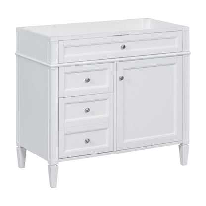 Bathroom Vanity With 2 Drawers And Tip-Out Drawer, Storage Cabinet