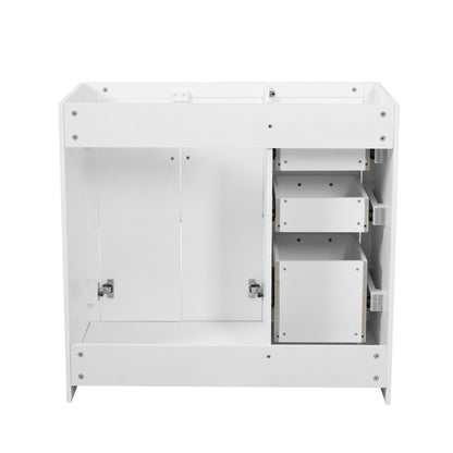 Retro Style Bathroom Vanity, 3 Drawers & Soft Closing Doors