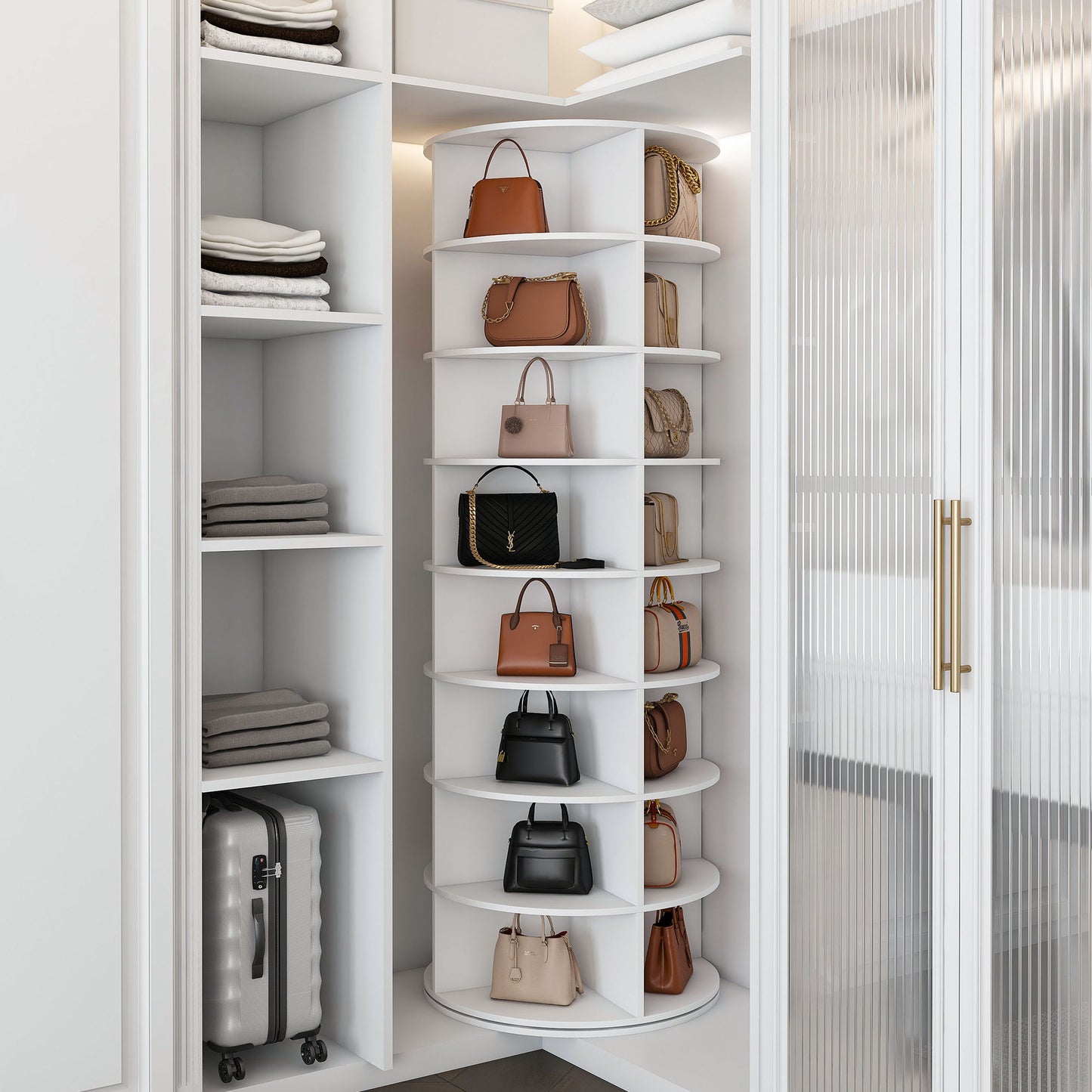 Rotating Shoe Rack Tower