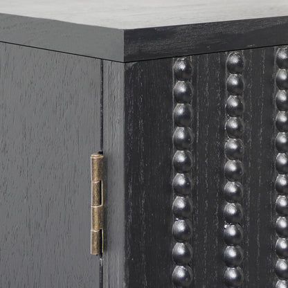 2 Door Storage Cabinet With Adjustable Shelf - Black
