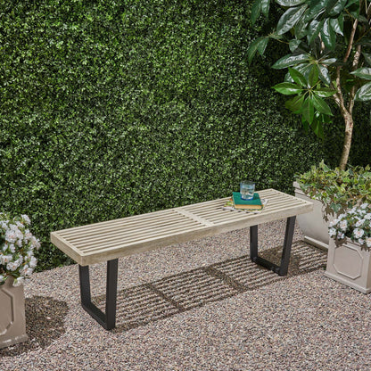 Intrinsic - Outdoor Dining Bench With Slat Top