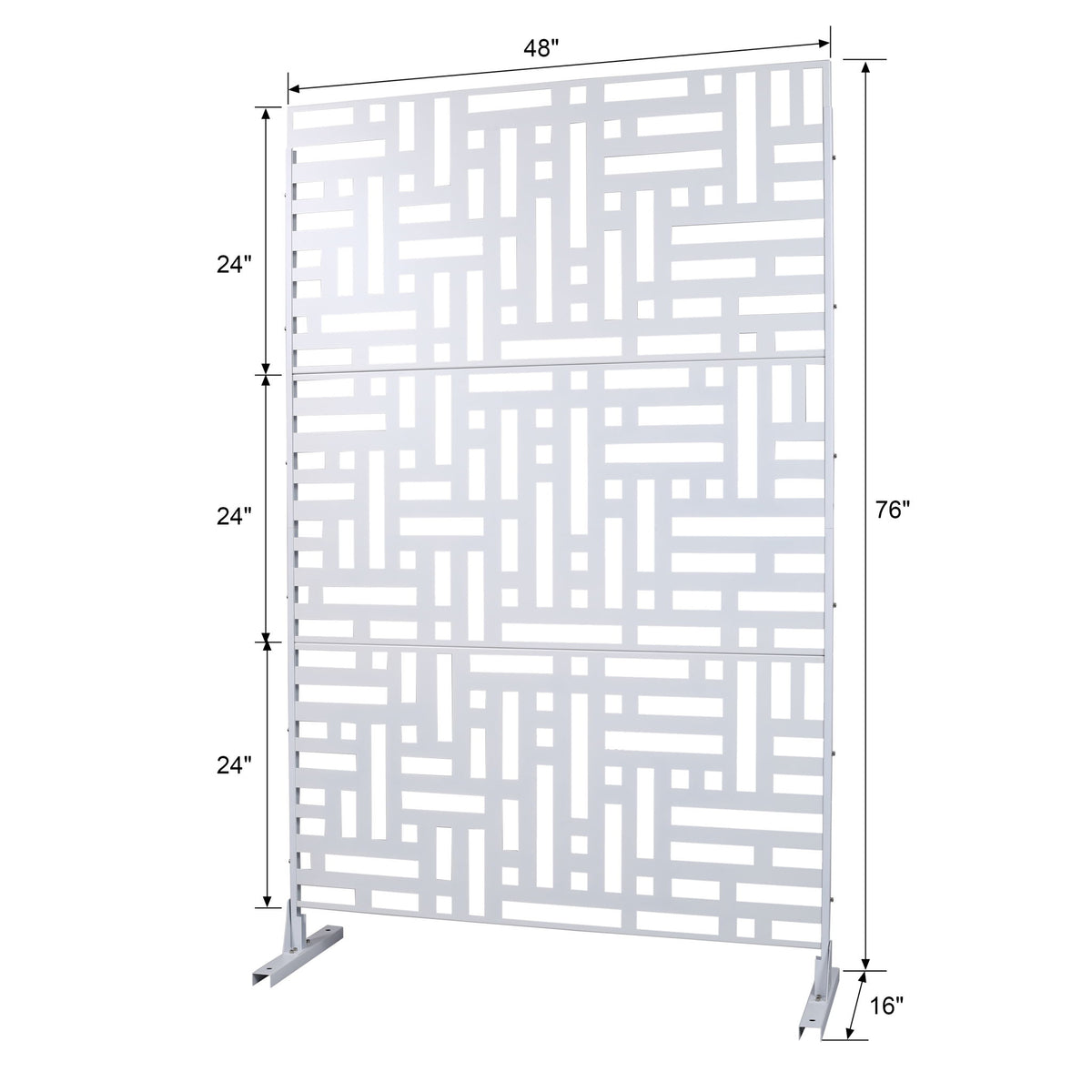 Decorative Freestanding Metal Privacy Screen For Indoor & Outdoor Use