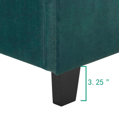 Tufted Upholstered Headboard Platform Bed
