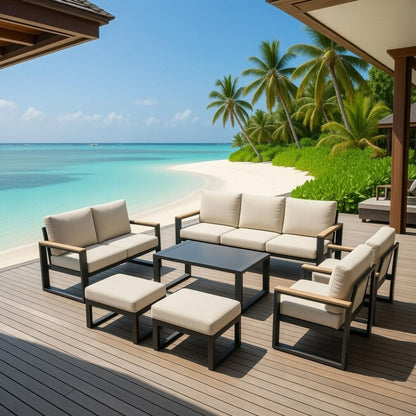 Modern Outdoor Sofa Set With Coffee Table