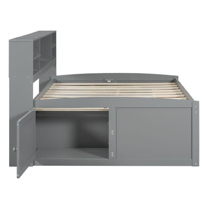 Daybed With 2 Bedside Cabinets, Upper Shelves And 4 Drawers