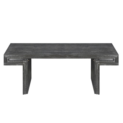 American Vintage Industrial Coffee Table, Double Tier Design