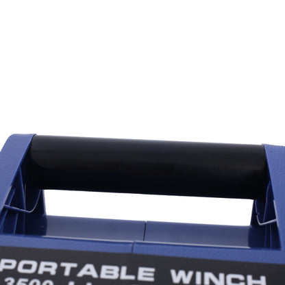 Reversible Electric 12V Trailer Winch For Boats Up To 6000 Lbs With Galvanized Wire Rope And Casing - Blue