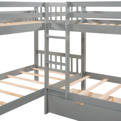 L Shaped Bunk Bed With Drawers