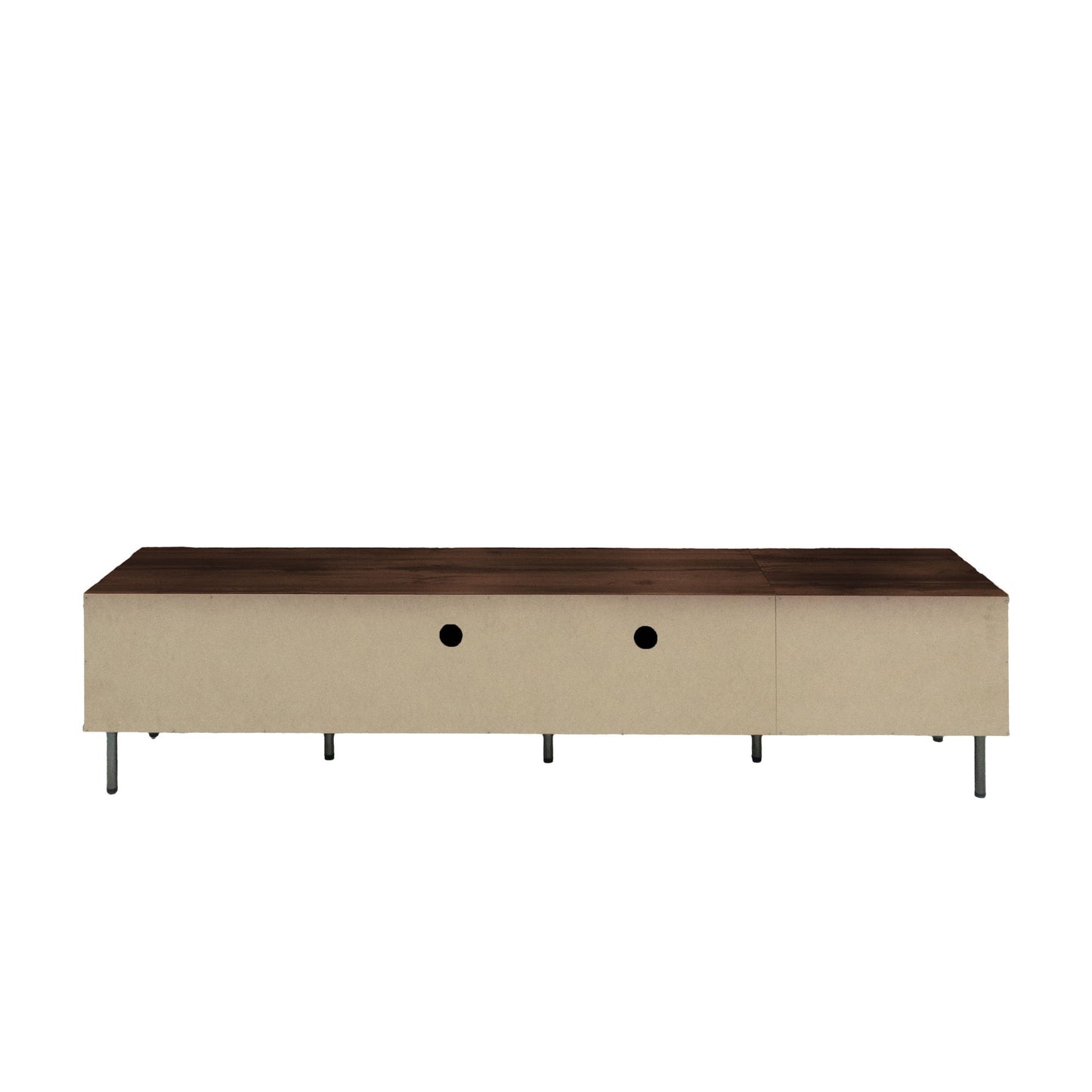 TV Stand For TVs Up To 85" With Closed Storage, Soft Closing Hinges - Walnut