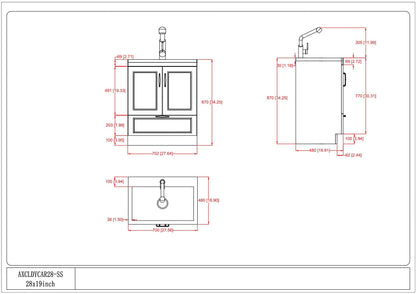 Cardinal - Laundry Cabinet With Faucet And Sink - White