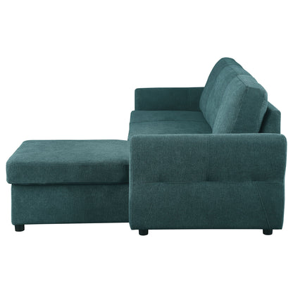 Kenna- Sleeper Sectional Sofa With Storage Ottoman