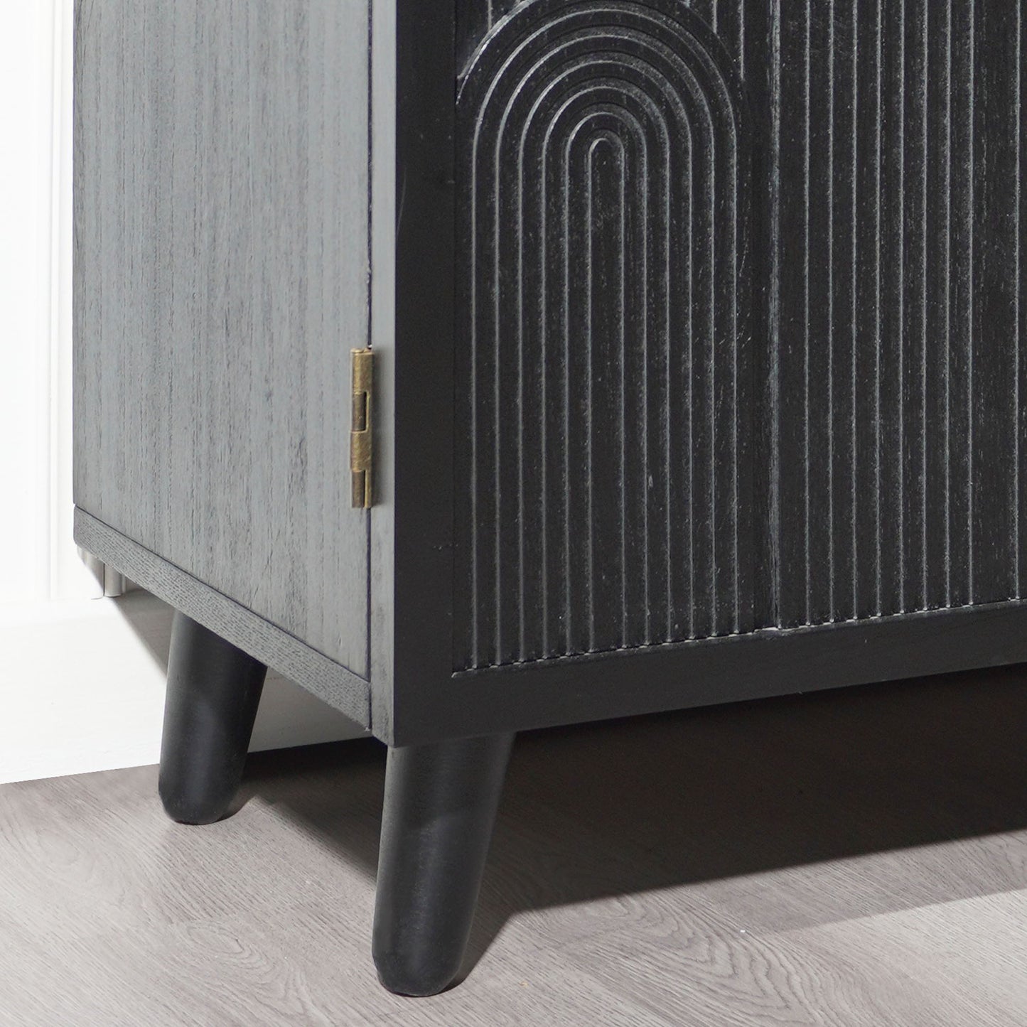 2 Door Accent Cabinet Storage Cabinet With Adjustable Shelf - Black