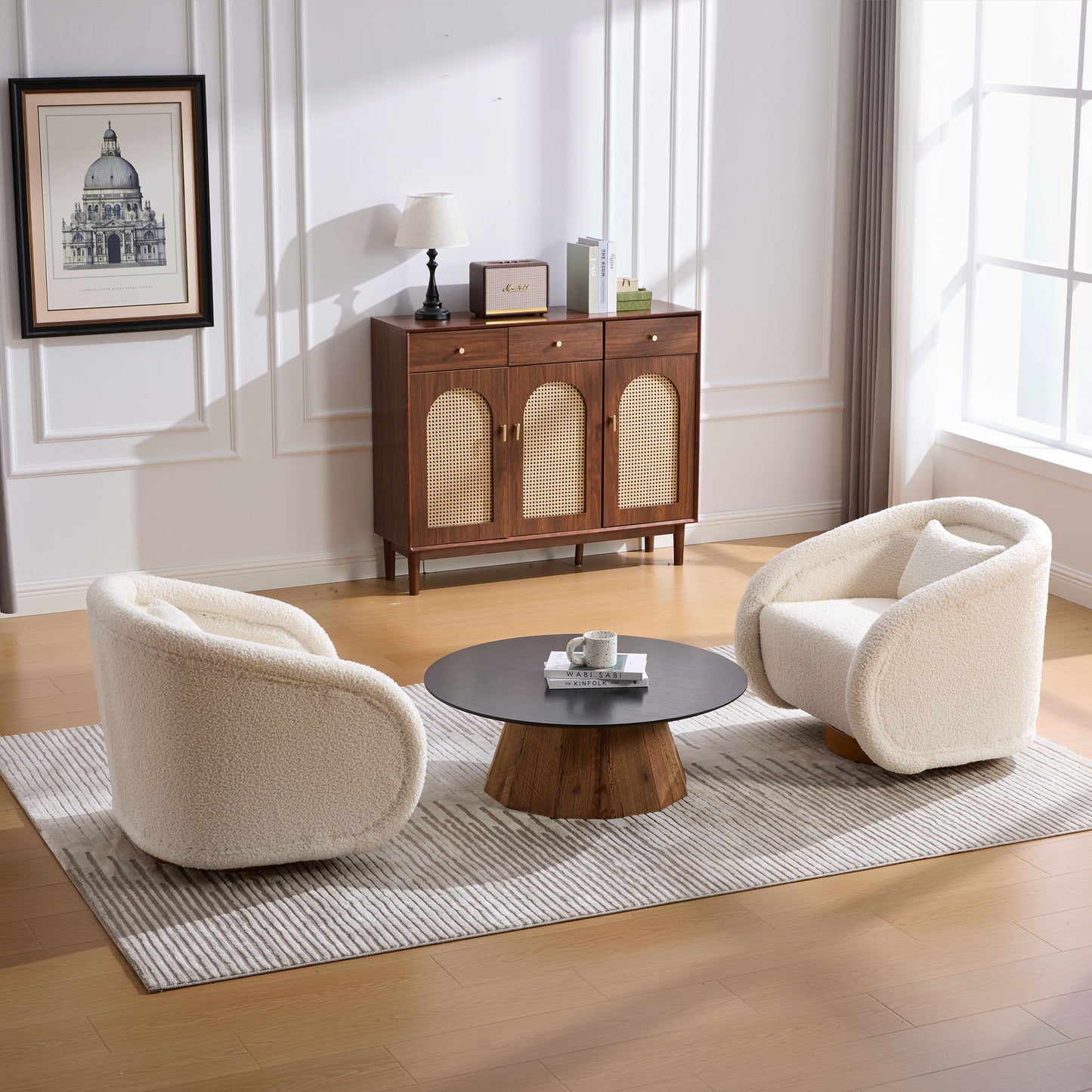Swivel Accent Chair With 360 Degree Rotating