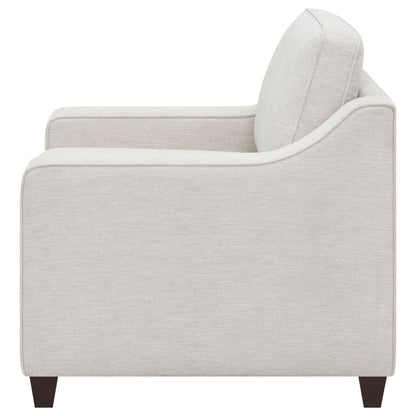 Mahaffey - Upholstered Sloped Track Arm Chair - Beige