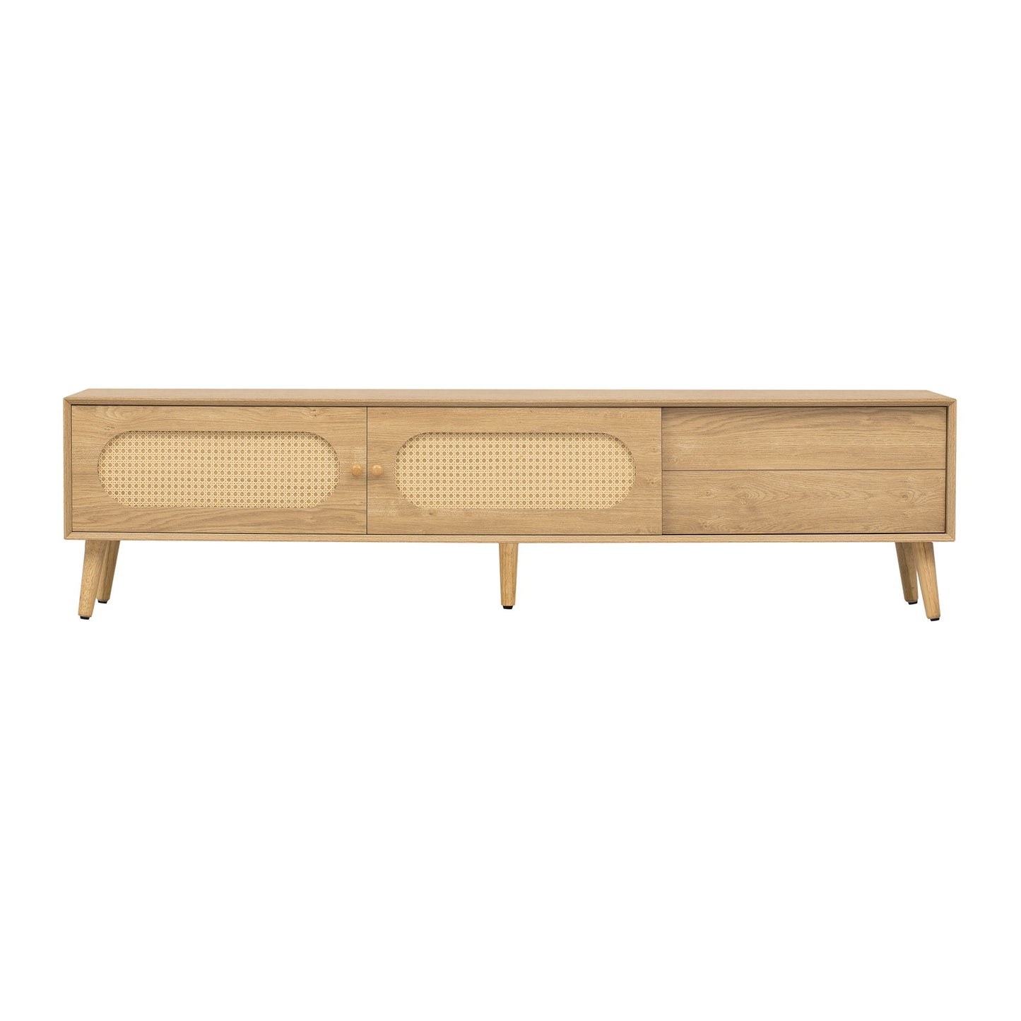 TV Stand For TVs Up To 80", Media Console, Cabinet - Natural