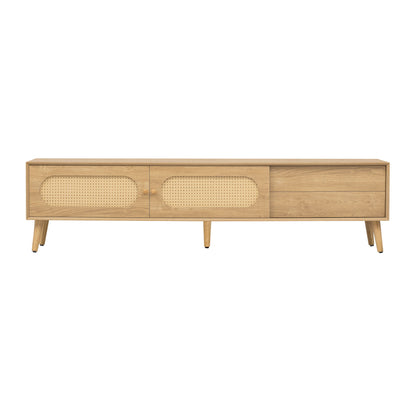 TV Stand For TVs Up To 80", Media Console, Cabinet - Natural