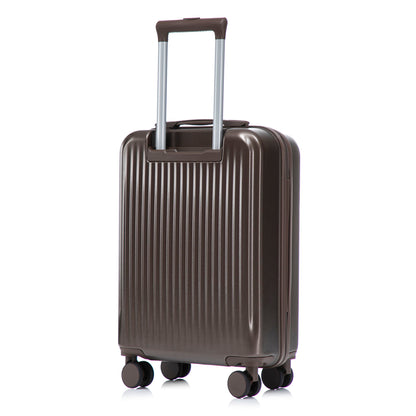 Luggage Set With Cosmetic Case, Combination Lock, Front Opening Design