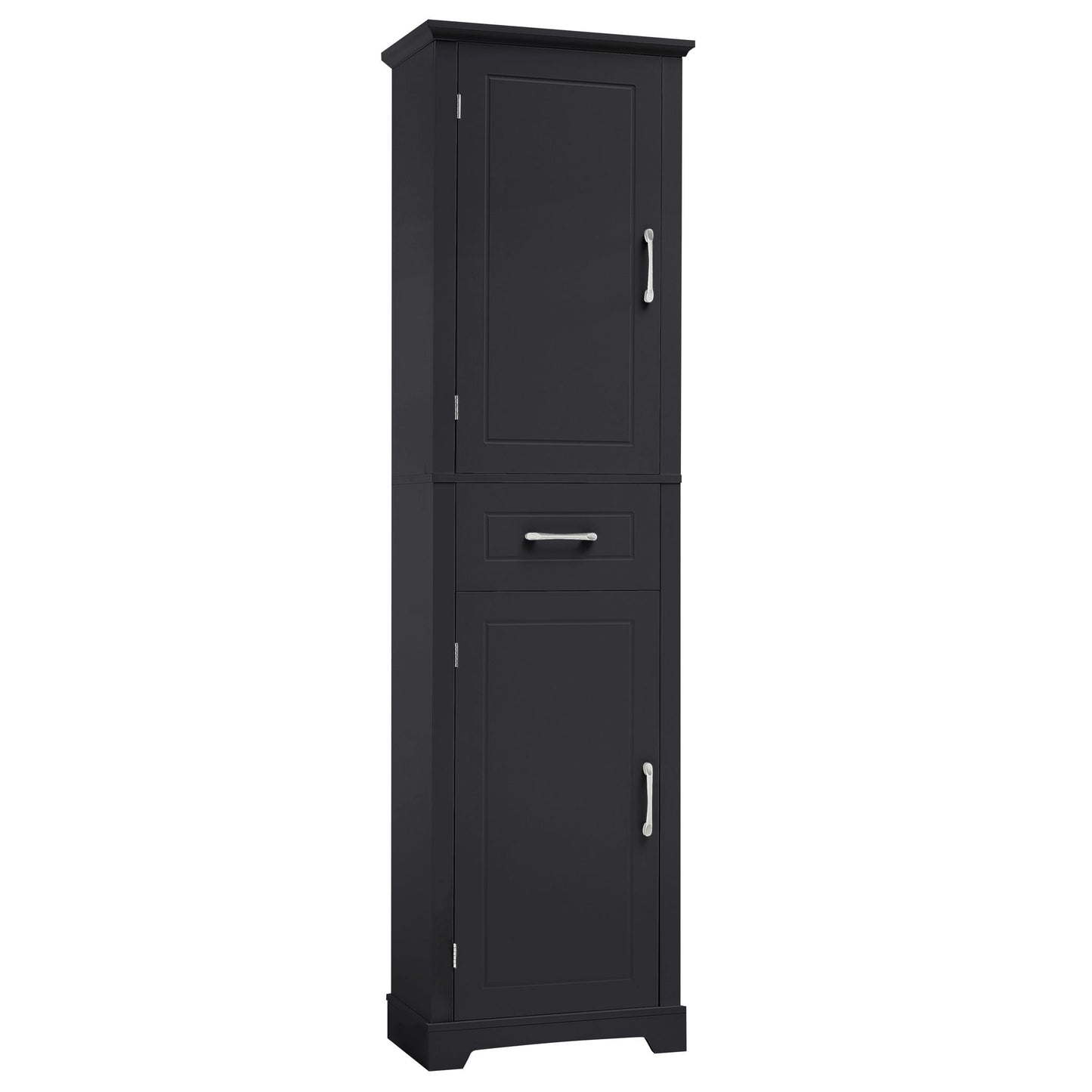 Tall Freestanding Bathroom Storage Cabinet With 2 Doors And Adjustable Shelves