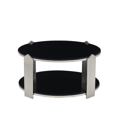 Round Table With Double Layer Storage