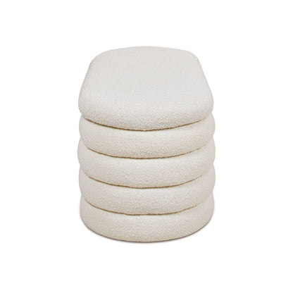 Fuji - Upholstered Oval Storage Bench