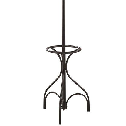 12 Hook Coat Rack With Umbrella Holder - Black