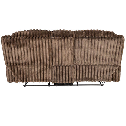 Contemporary Motion Loveseat With Console Storage