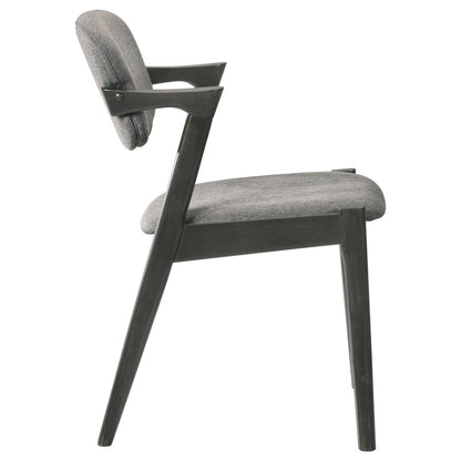 Modern Dining Chair And Zigzag Arm Design (Set of 2)