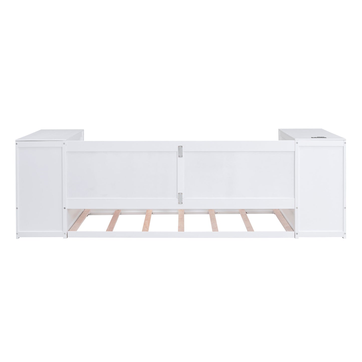 Daybed With Storage Arms, Trundle And Charging Station