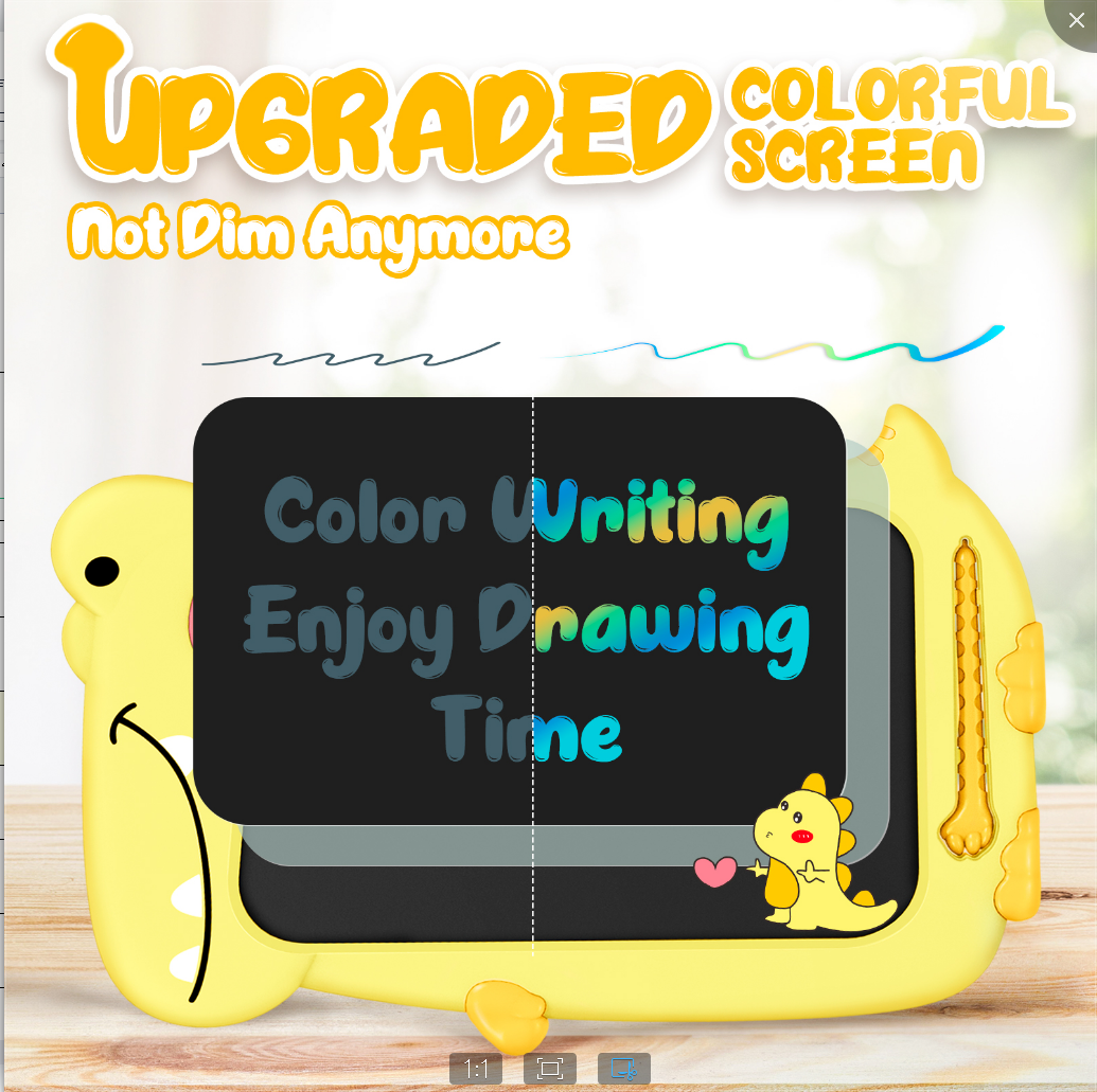 Gege Dinosaur Magna Doodle Board, Electronic Toy for Ages 1-10