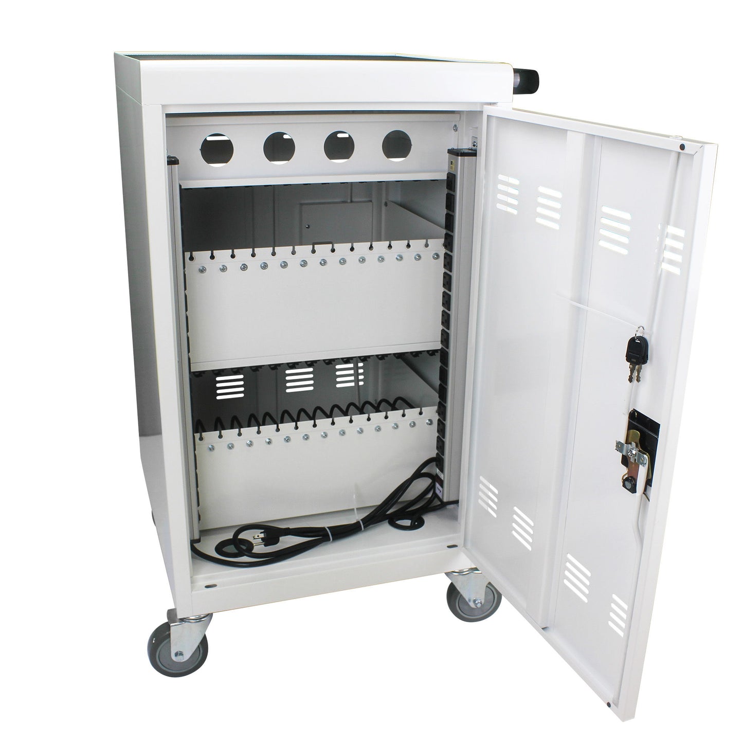 Mobile Charging Cart Station For book, Tablet And Laptop Computer With Power Strip Included