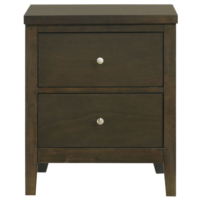 Clement - 2 Drawer Nightstand Bedside Table - Espresso