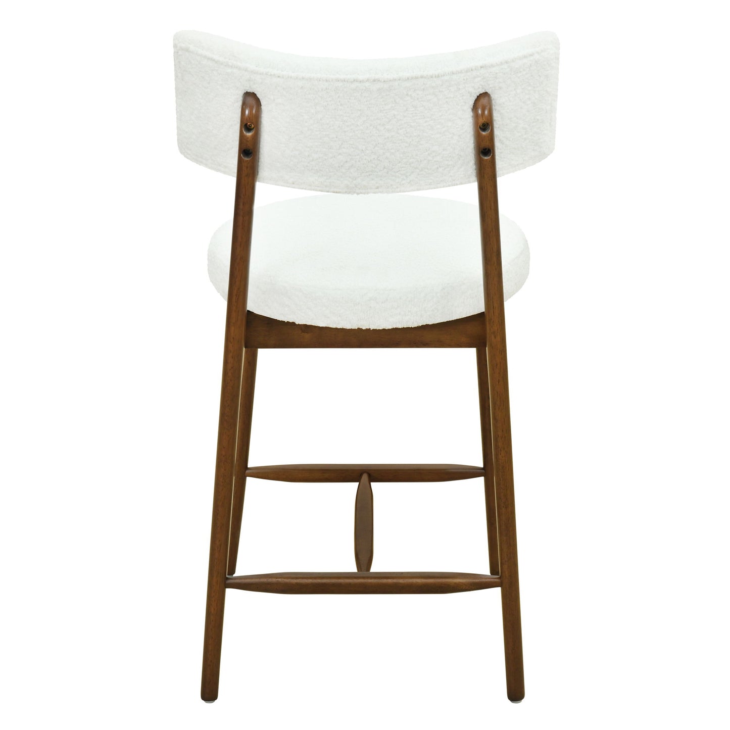 Mid Century Modern Counter Stools, Fabric Upholstered Chairs