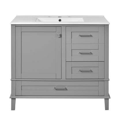 Traditional Bathroom Vanity Set With Soft Close Doors