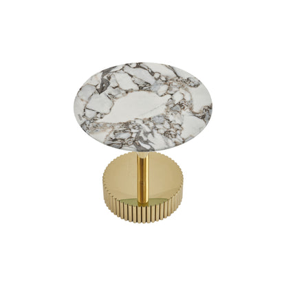 End Table For Living Rooms - Gold / White