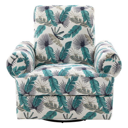 Manual Swivel Recliner Rocker Chair With Adjustable Backrest