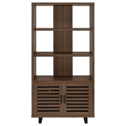 Rodger - 3 Shelf Cabinet Bookcase - Walnut