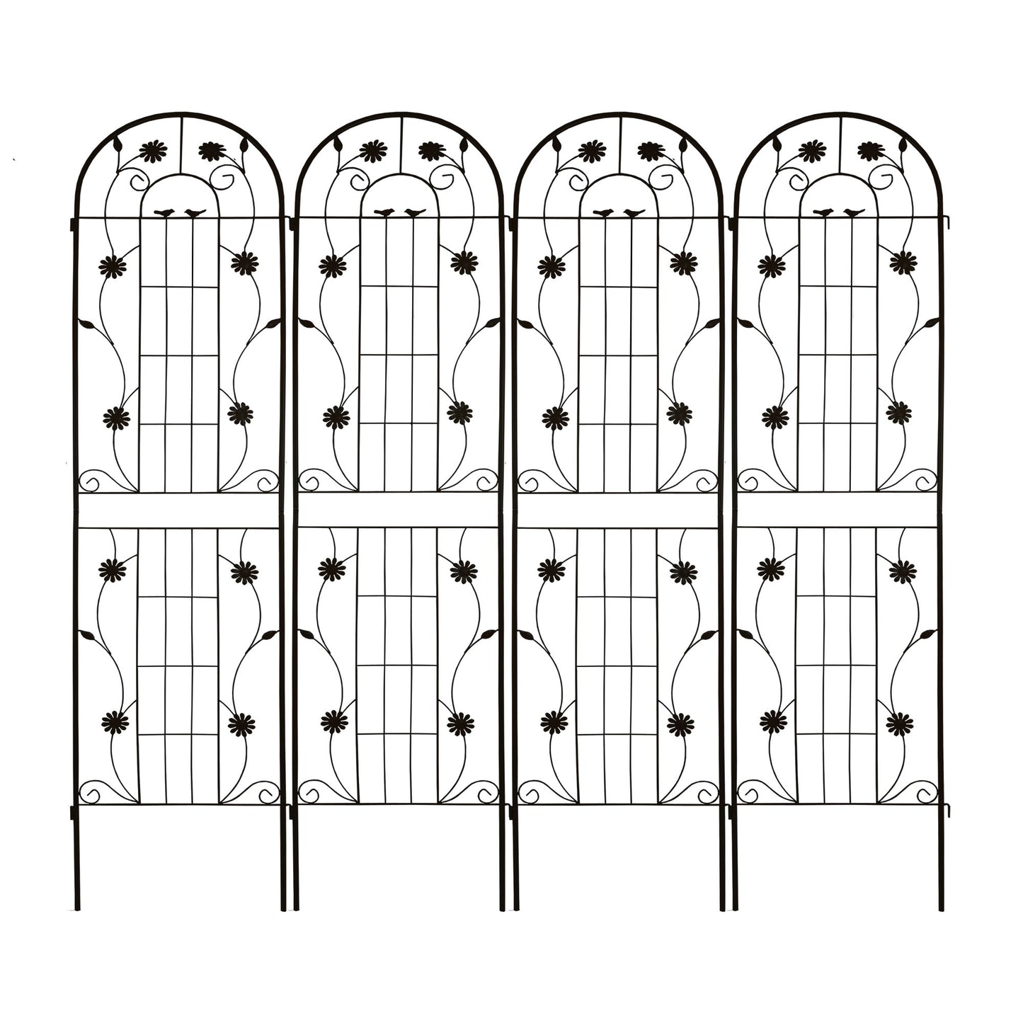 Metal Garden Trellis Rustproof Trellis For Climbing Plant Outdoor Flower Support