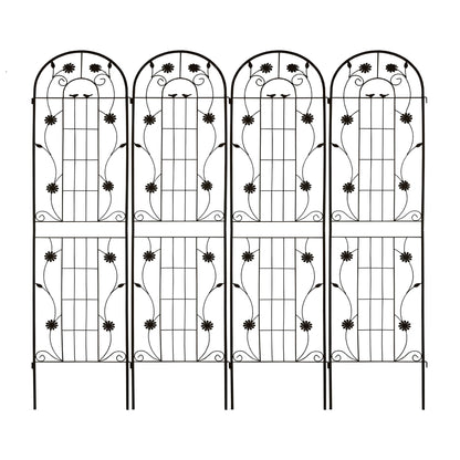 Metal Garden Trellis Rustproof Trellis For Climbing Plant Outdoor Flower Support